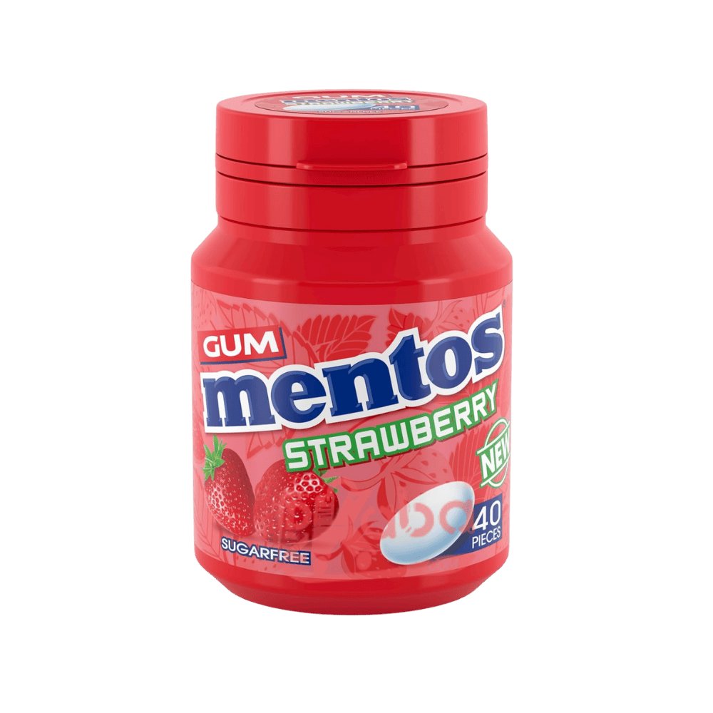 Mentos Chewing-gum à la fraise sans sucre T40