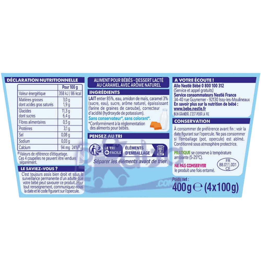 Nestlé P’tit Gourmand Caramel 4x100g