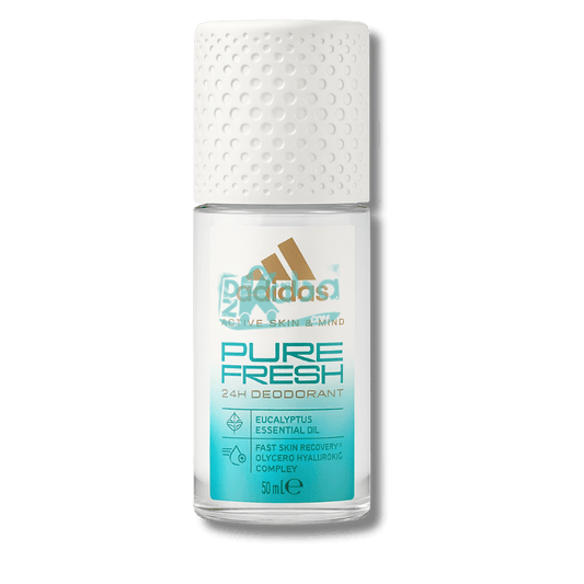 Adidas Deodorant Roll-On Pure Fresh 24H with Eucalyptus Essential Oil 50ml