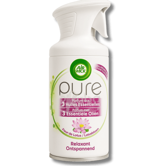 Air Wick Pure Automatic Spray Refill 3 Essential Oils Lotus Blossom Relaxing 250ml