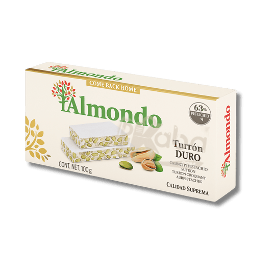 Almondo Crunchy Pistachio Turrón 100g