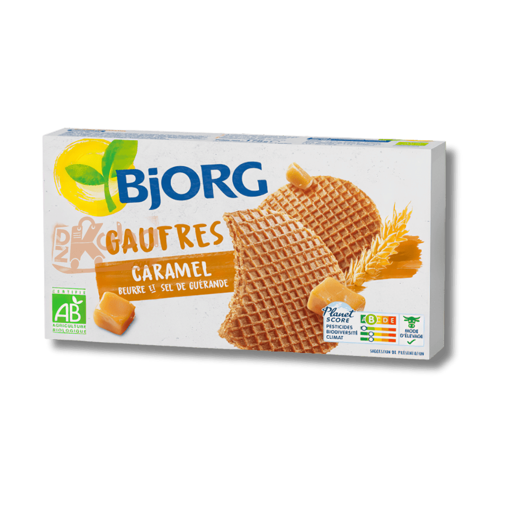 Bjorg Organic Caramel Waffles 175g