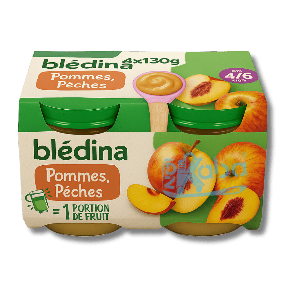 Blédina Pommes Pêches Sans Sucre 4 x 130 g