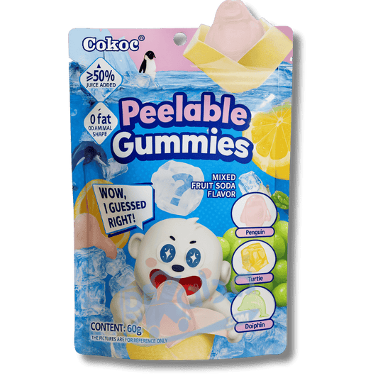 Cokoc Peelable Gummies Mixed Fruit Soda Flavor 60g
