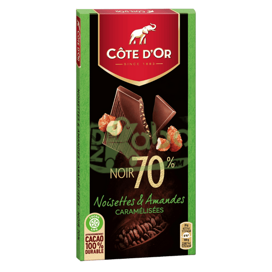 Côte d’Or Dark 70% Caramelised Hazelnuts & Almonds 100g