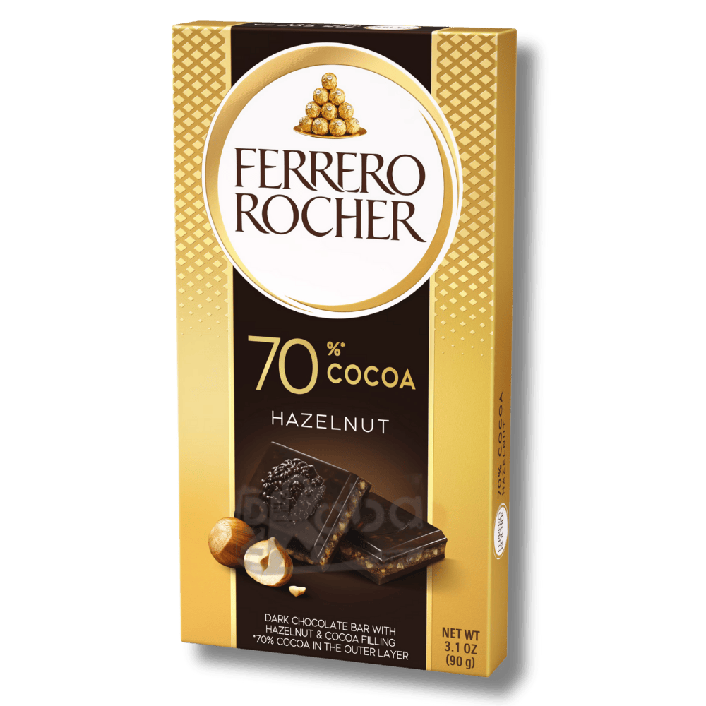 Ferrero Rocher Chocolat Noir 70% Cacao Noisette 90g