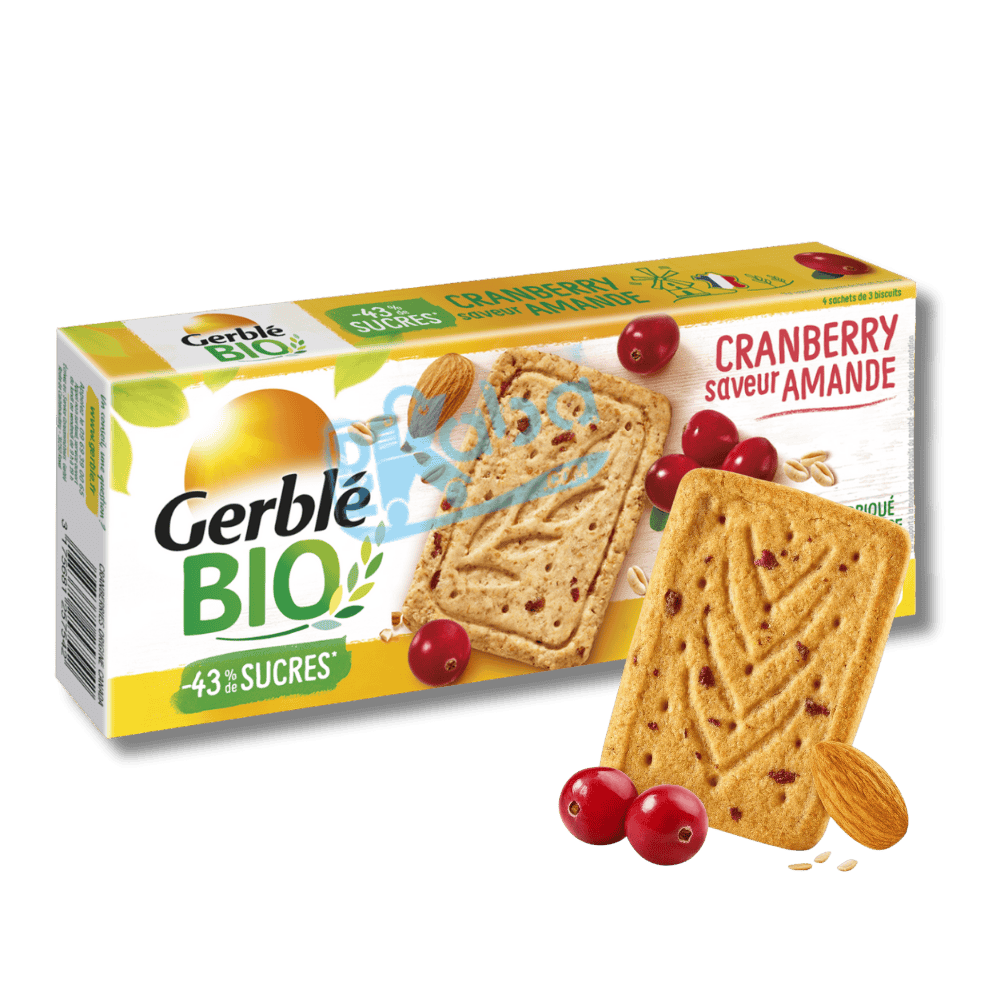 Biscuits bio Gerblé saveur canneberge et amande 132 g