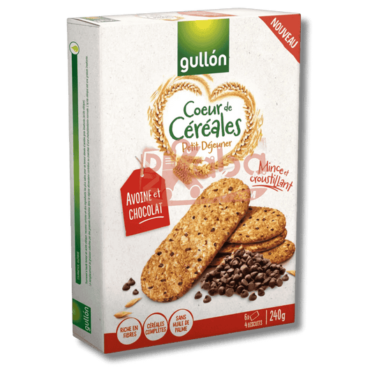 Gullón Breakfast Biscuits Heart of Cereals Oats & Chocolate 240g