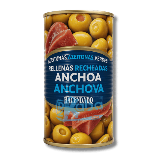 Hacendado Green Olives Stuffed with Anchovy 350g