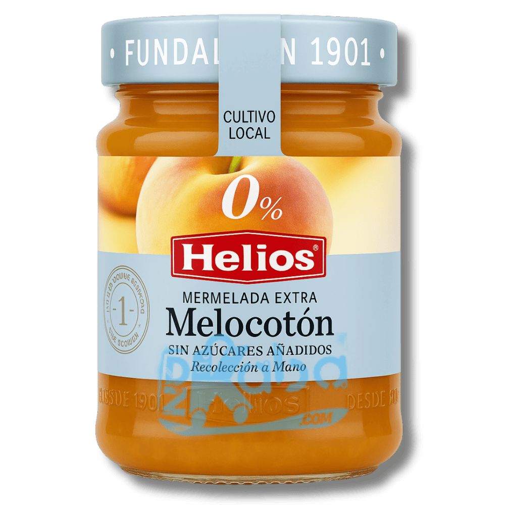 Helios Confiture Extra Pêche 0% Sans Sucre Cueillie À La Main 280g