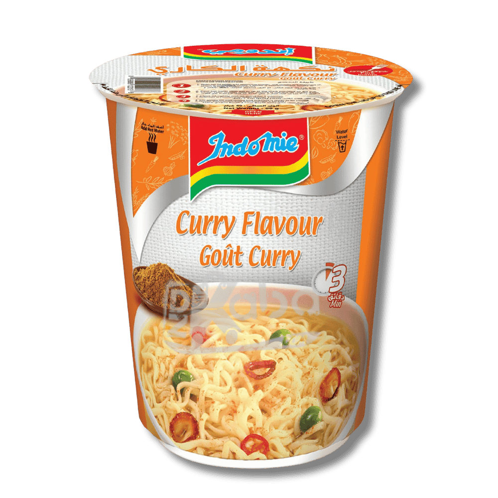 Nouilles instantanées Indomie saveur curry, tasse de 60 g