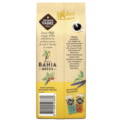 Jacques Vabre Ground Coffee Notes de Bahia Brésil Grand Cru d’Arabica 250g B
