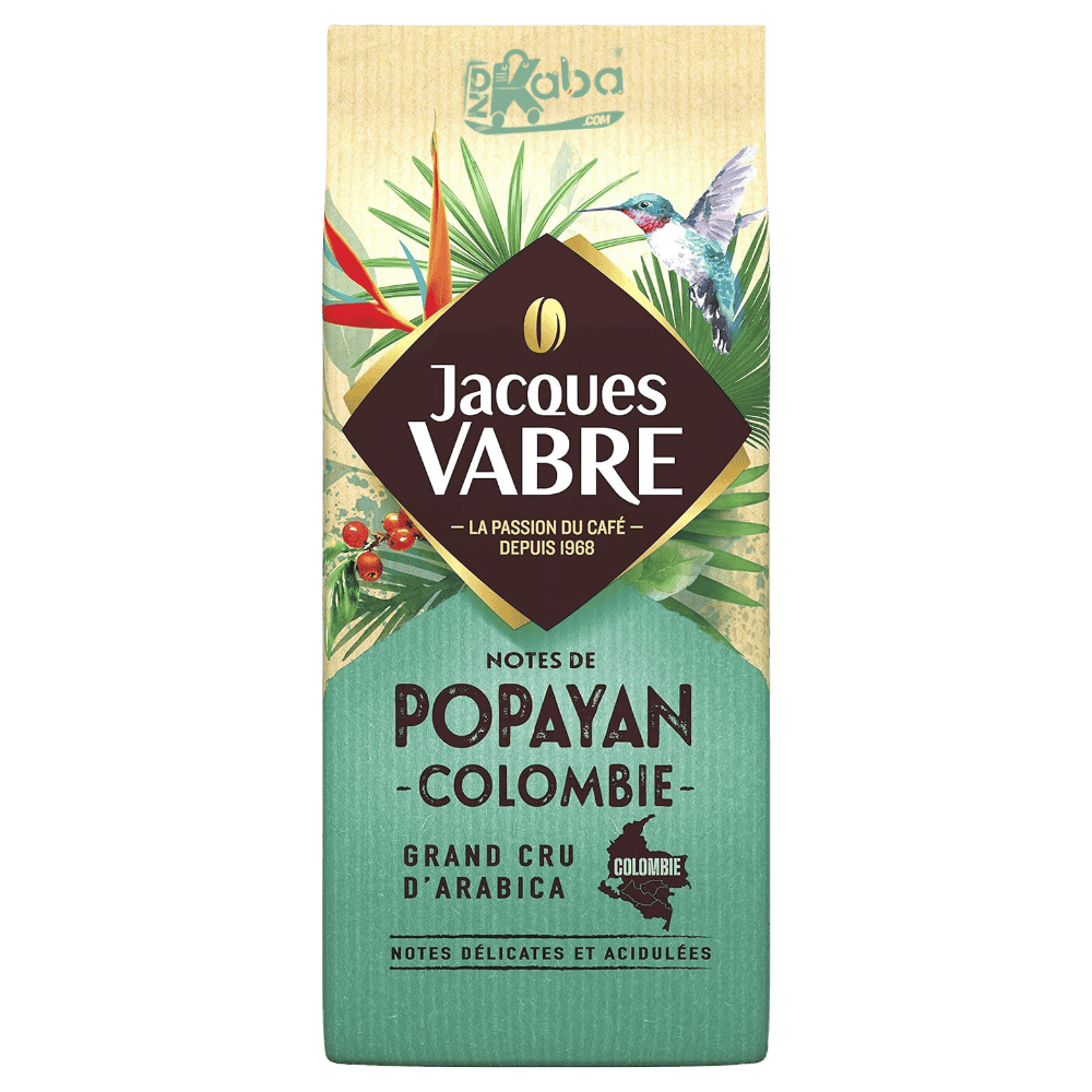 Jacques Vabre Ground Coffee Notes de Popayan Colombie Grand Cru d’Arabica 250g F