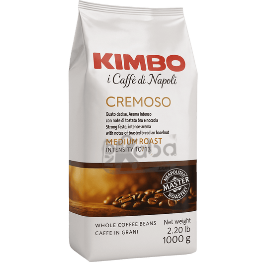Kimbo Coffee Beans Cremoso Medium Roast Intensity 10 1kg