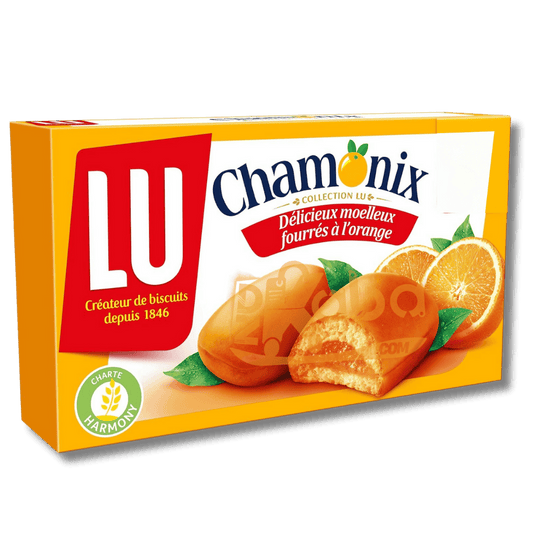 LU Chamonix Orange Filled Soft Cakes 250g T20