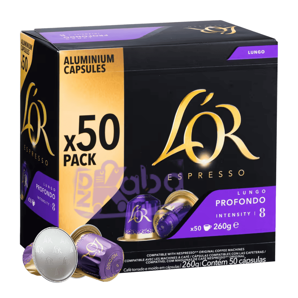 L'Or Espresso Coffee Capsule LUNGO PROFONDO Intensity 8 T50