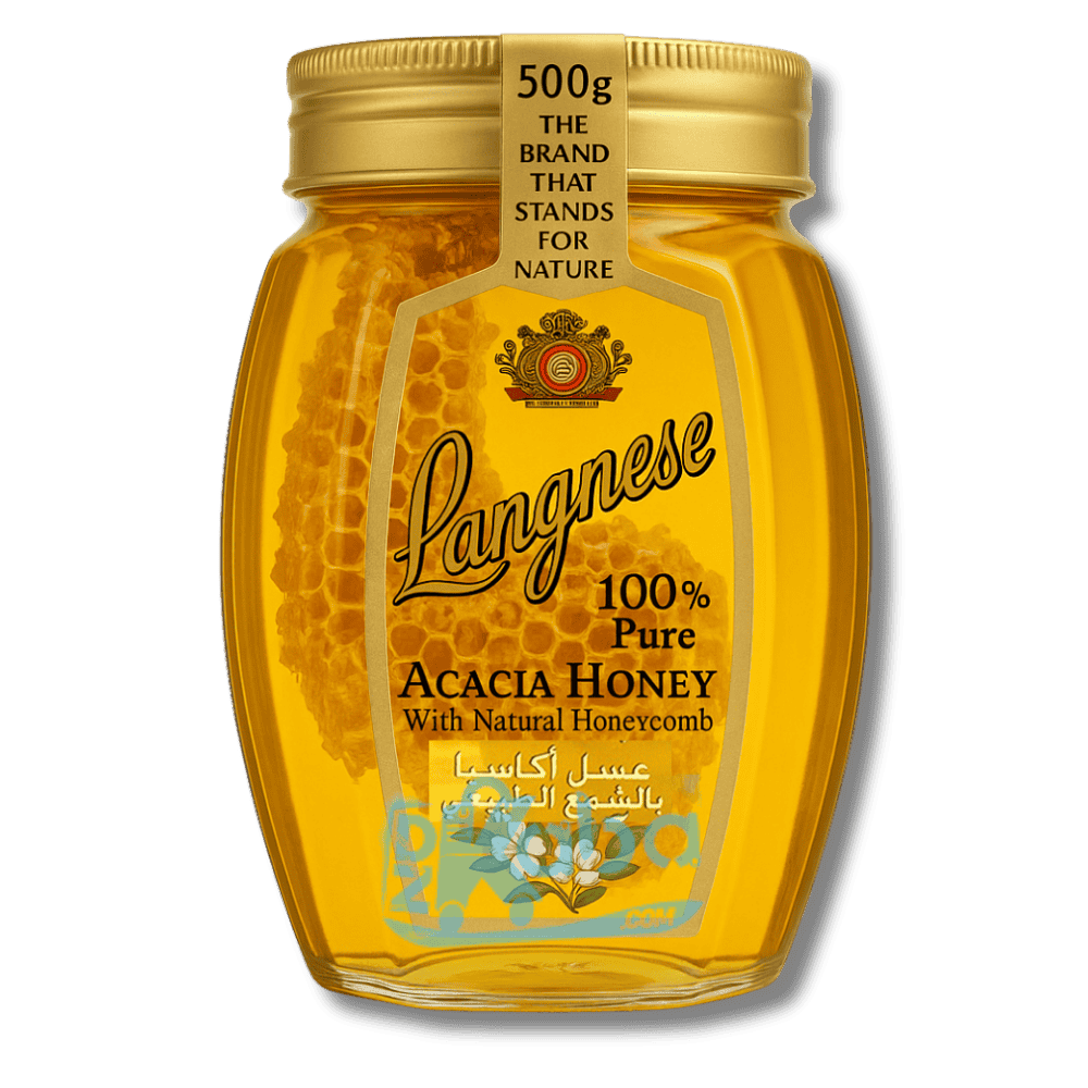Langnese Acacia Honey with Natural Honeycomb 500g
