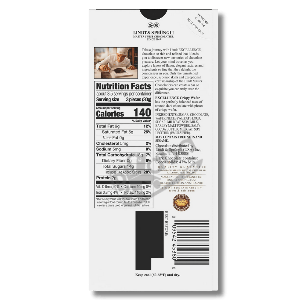 Lindt Excellence Croquant Caramel Dark 100g