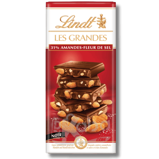 Lindt Les Grandes Dark Chocolate Almonds Sea Salt 150g