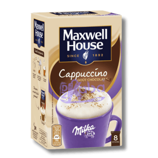 Maxwell House Instant Coffee Cappuccino Chocolate Flavor Milka T8