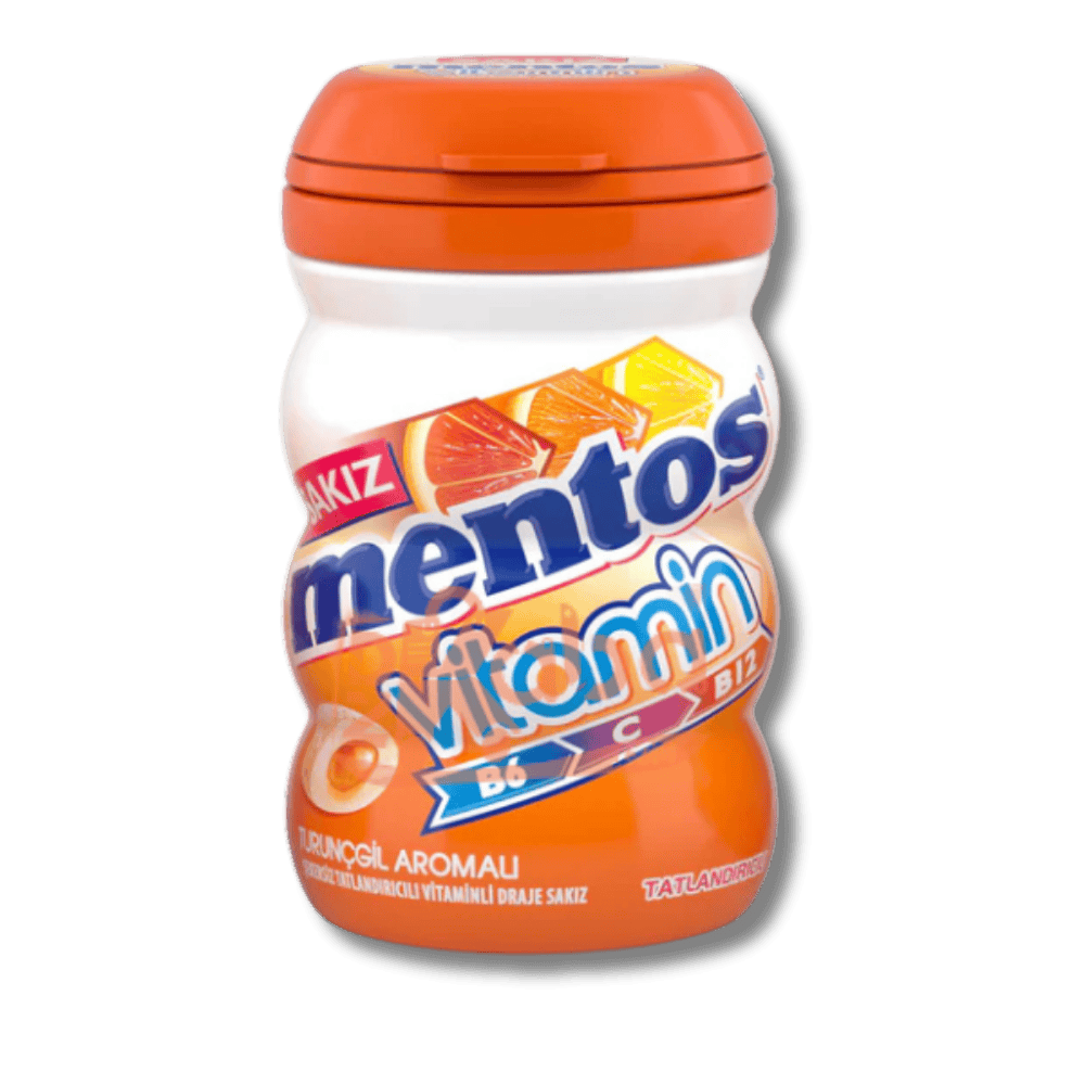 Chewing-gum Mentos Vitamine, saveur orange, 90 g