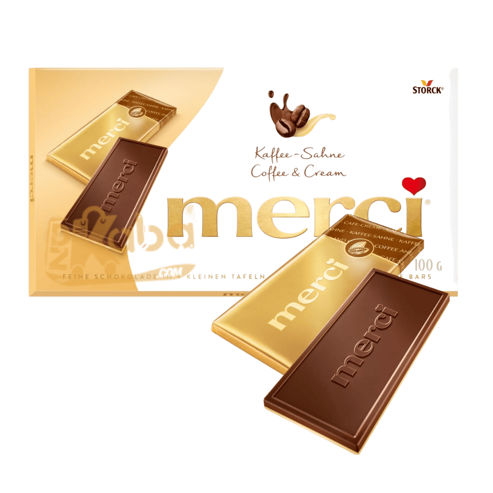 Chocolat au lait Merci Café &amp; Crème 100g
