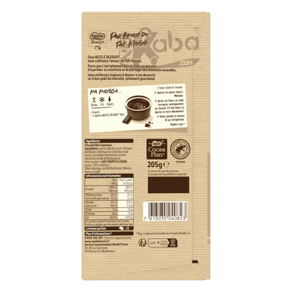 Chocolat noir dessert Nestlé 205 g