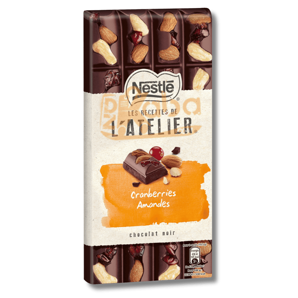 Nestlé Les Recettes de L’Atelier Dark Chocolate Cranberries & Almonds 170g