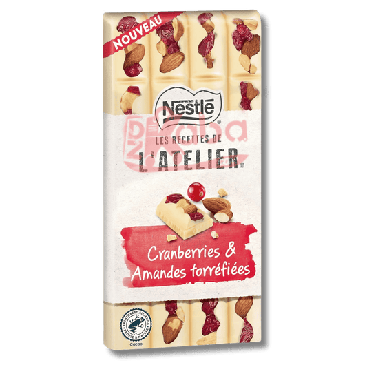 Nestlé Les Recettes de L’Atelier White Chocolate Cranberries & Roasted Almonds 170g