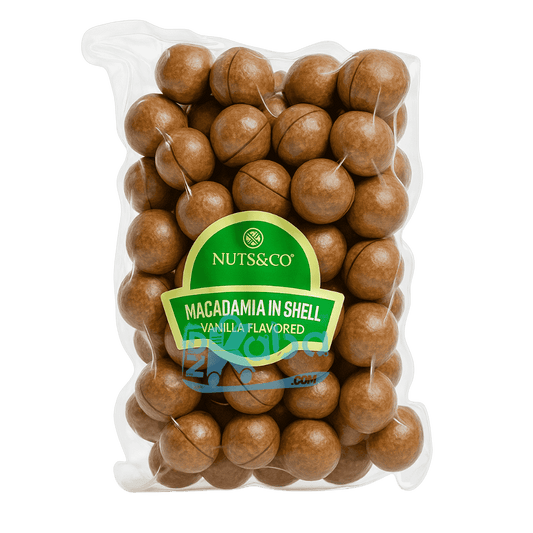 Nuts&Co Macadamia in Shell Vanilla Flavored 500g