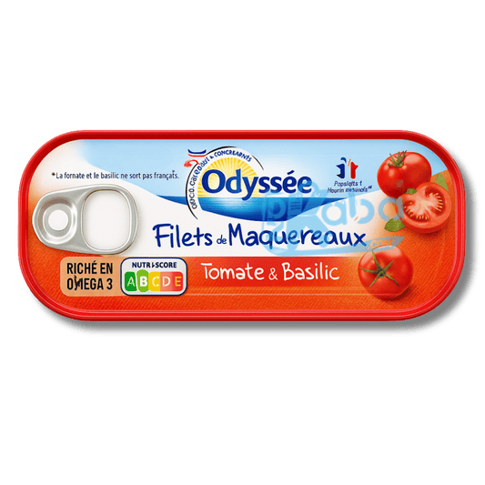 Odyssée Mackerel Fillets Tomato & Basil 169g