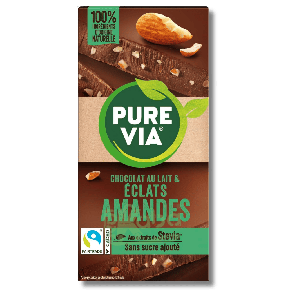 Pure Via Milk Chocolate Almond Sugar Free 100g