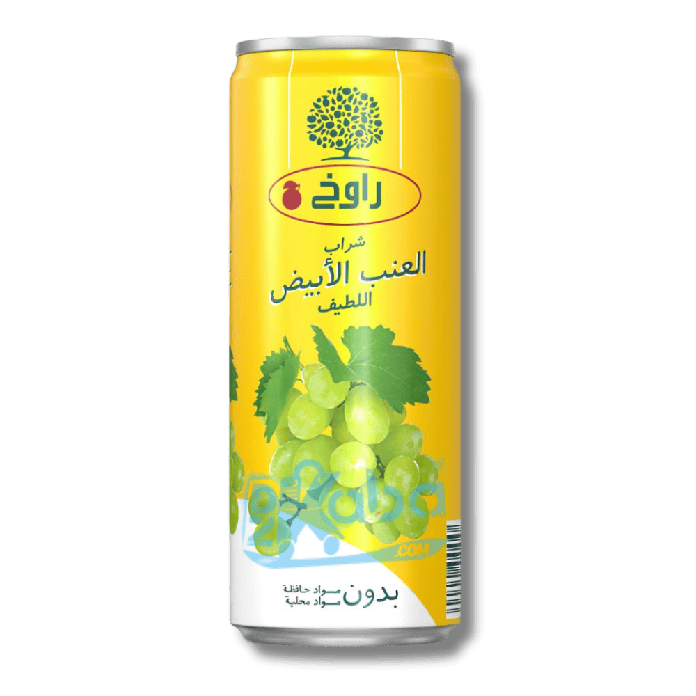 عصير عنب أبيض من راوخ خالي من السكر 355 مل