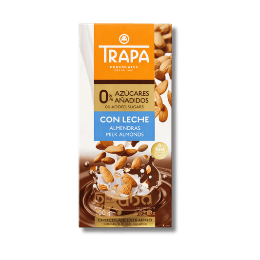 Trapa Milk Chocolate Almonds Sugar Free 100g
