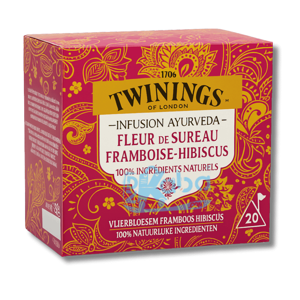 Twinings Herbal Tea Infusion Ayurveda Elderflower Raspberry Hibiscus T20